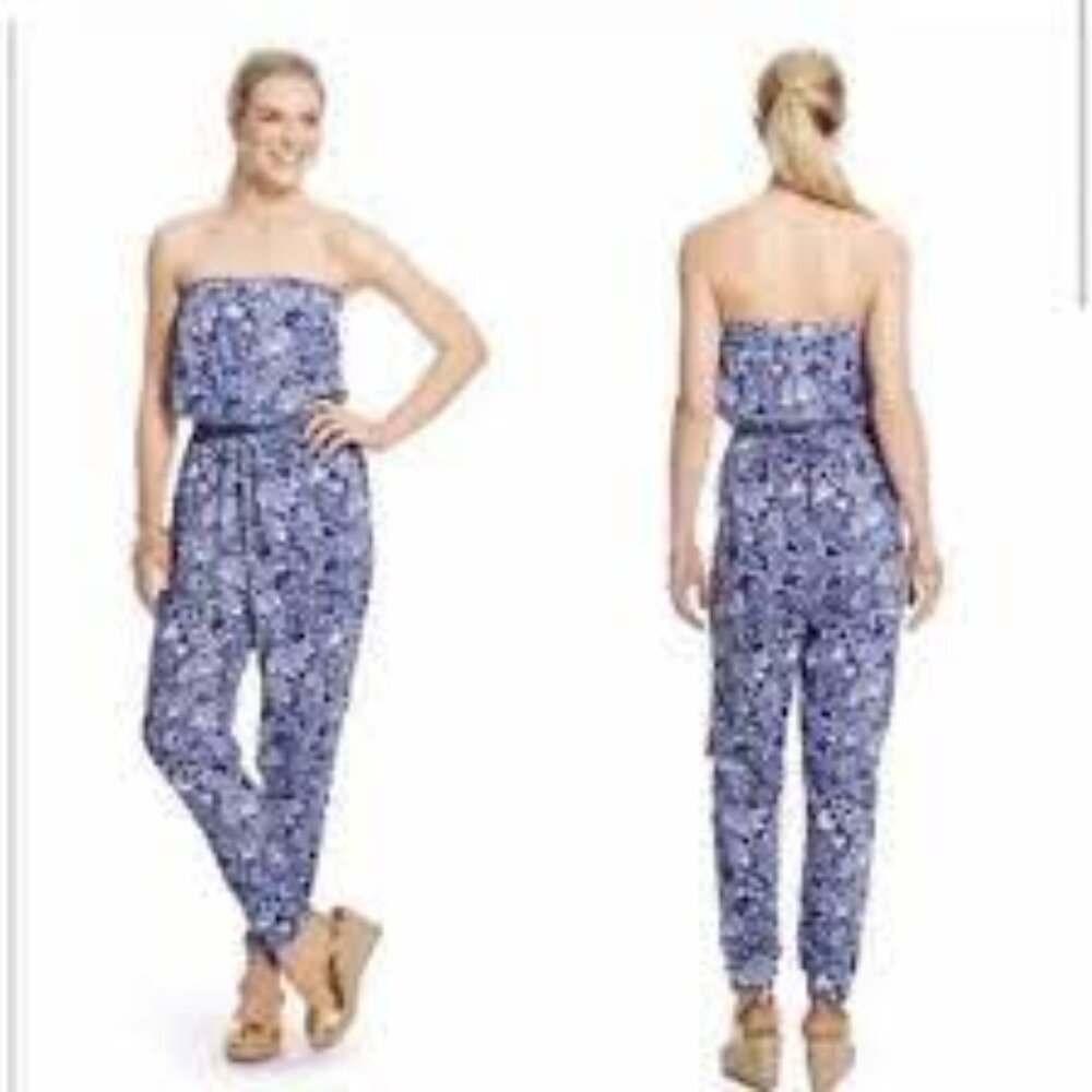 Lilly Pulitzer x Target Womens Strapless Jumpsuit Size XXL Upstream Smocked Boho